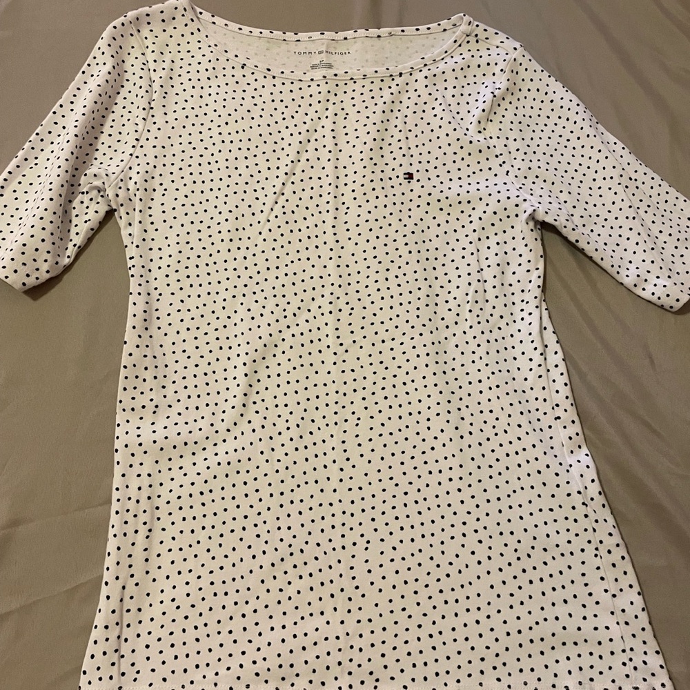 Tommy Hilfiger Women's Top with Black Dots